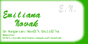 emiliana novak business card